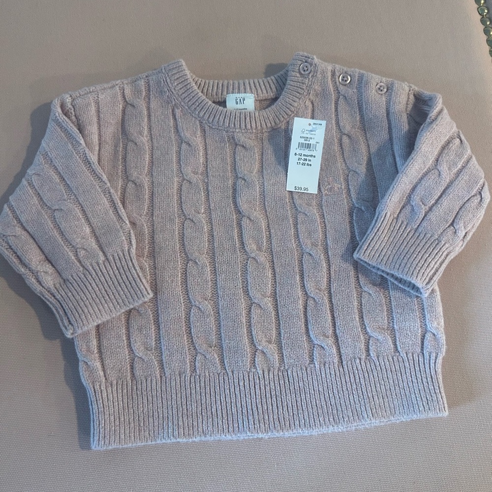 GAP Baby 6-12 Months Cable Knit Sweater & Legging Set
